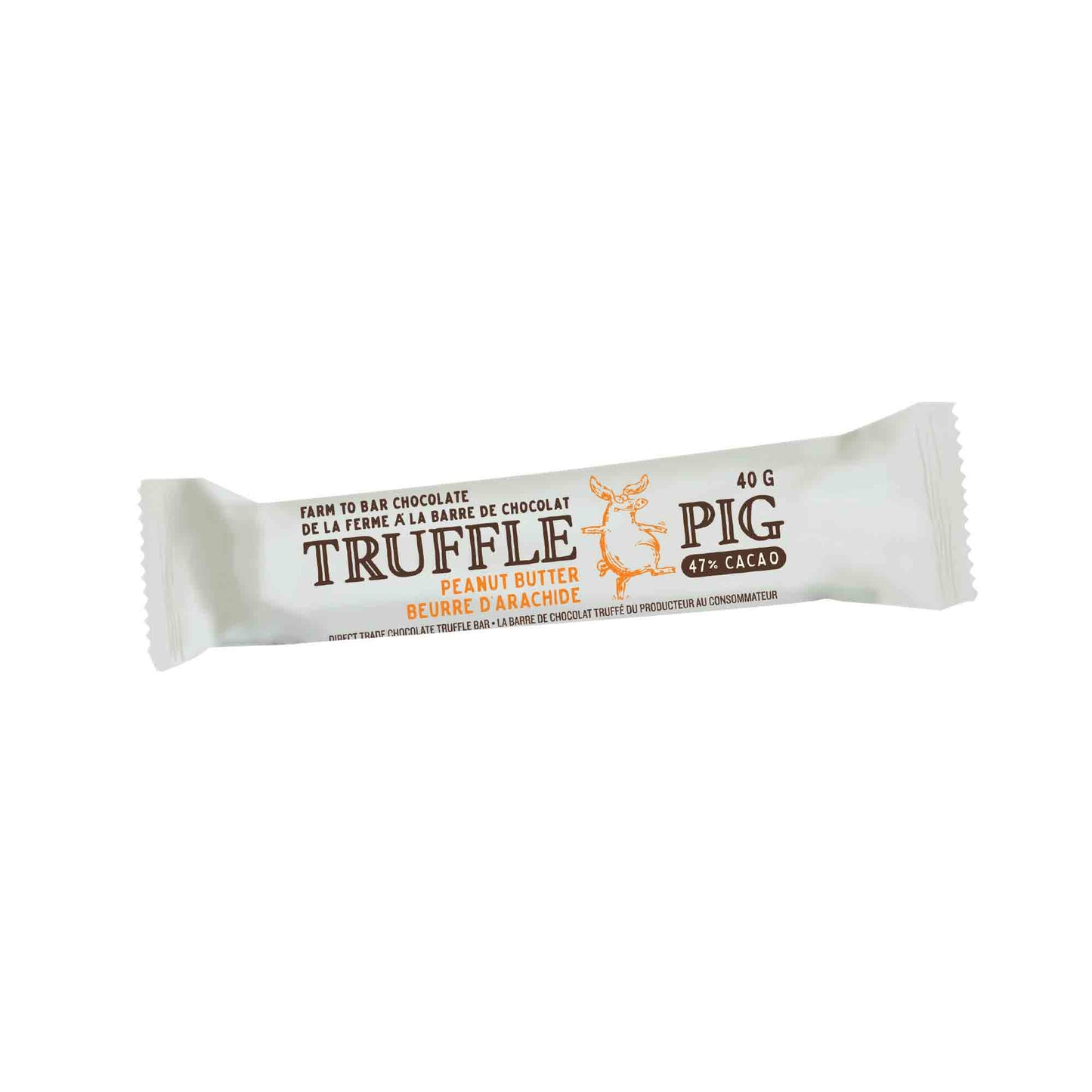 Truffle Pig 47% Cacao Milk Chocolate Bar with Peanut Butter