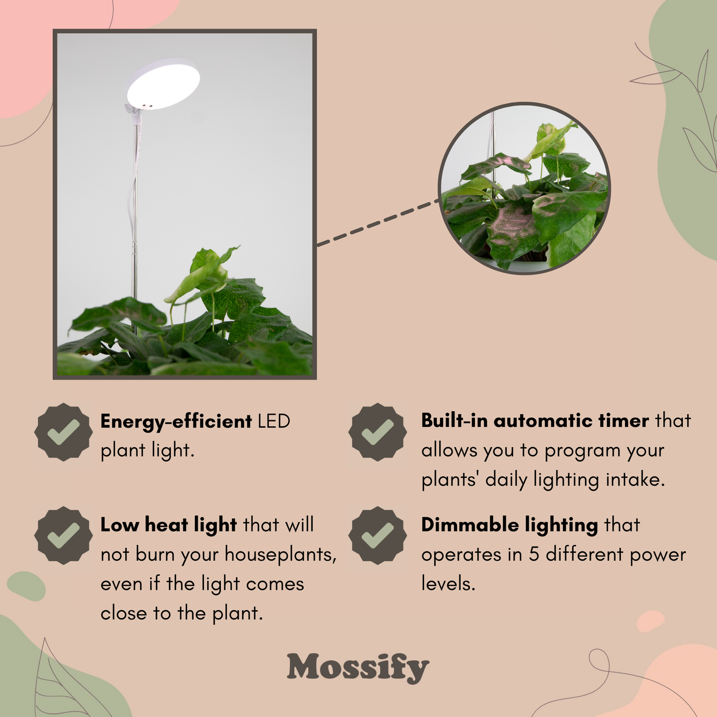 Mossify - Adjustable LED Plant Light