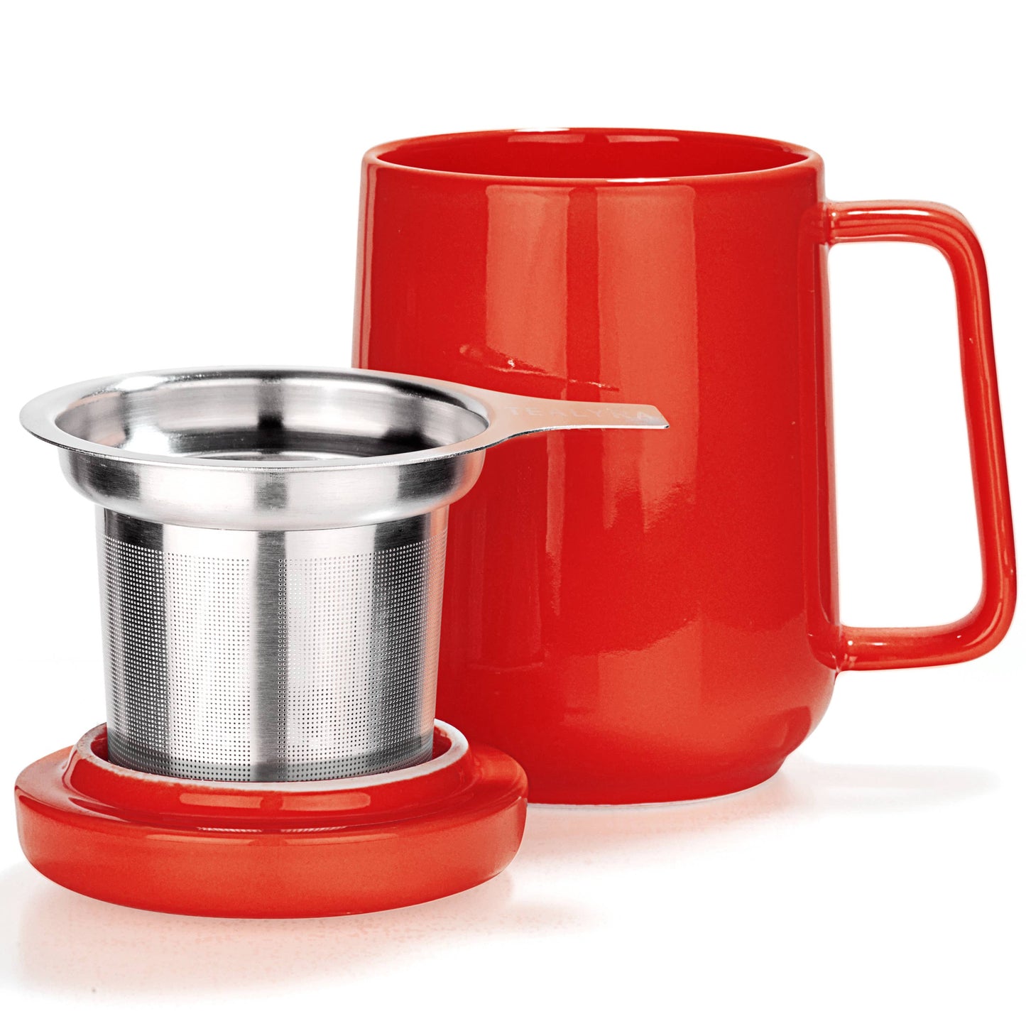 Peak Red Porcelain Mug With Infuser 19oz