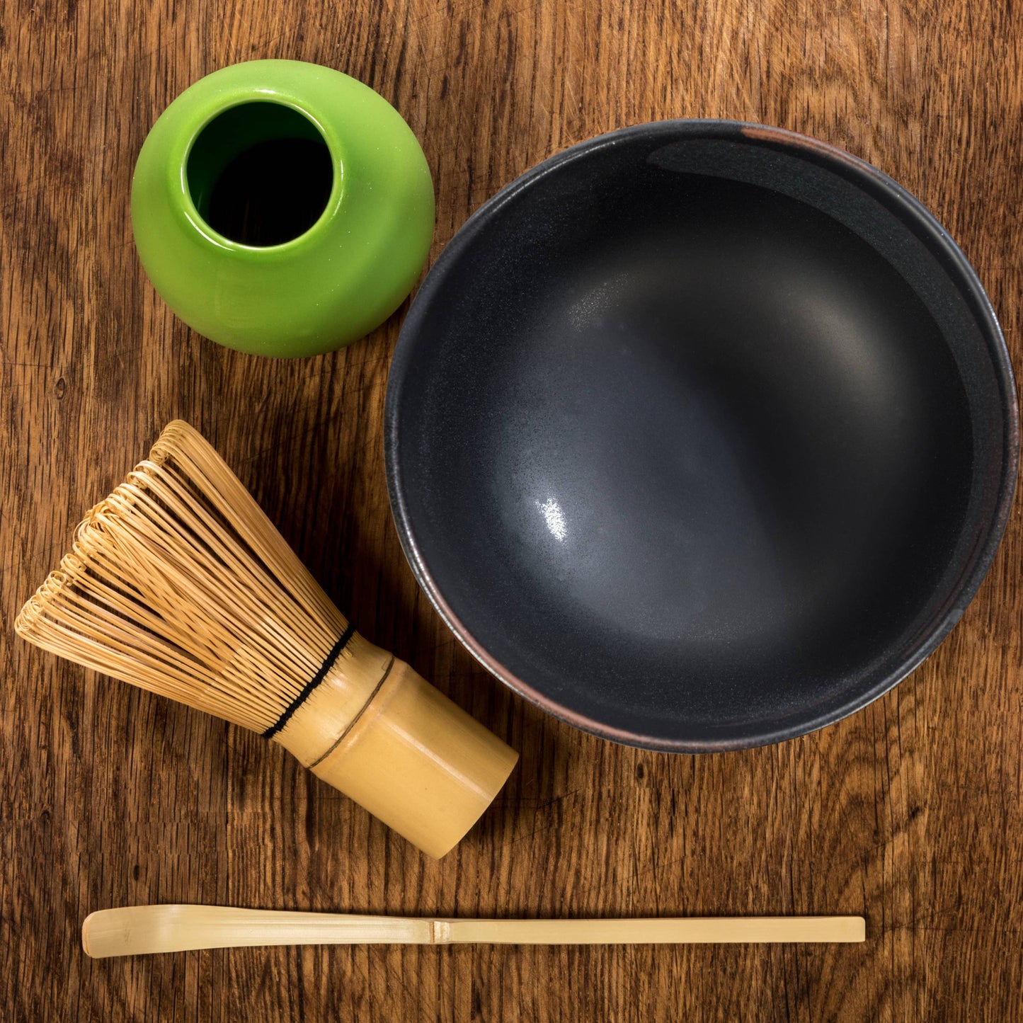 Matcha Tea Startup Gift Set - Black Japanese Bowl