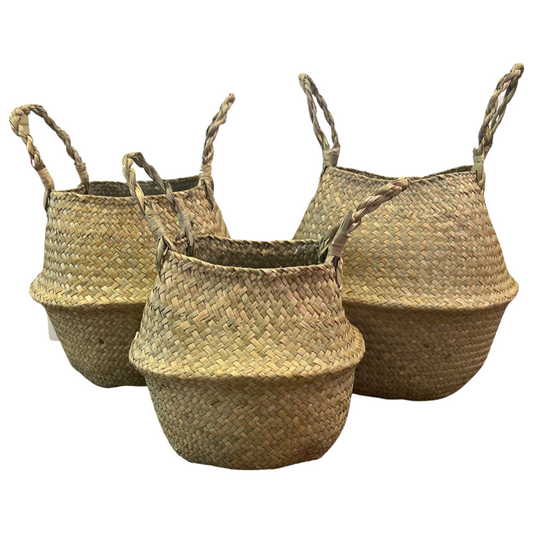 Seagrass Belly Baskets - Small, Med, Large