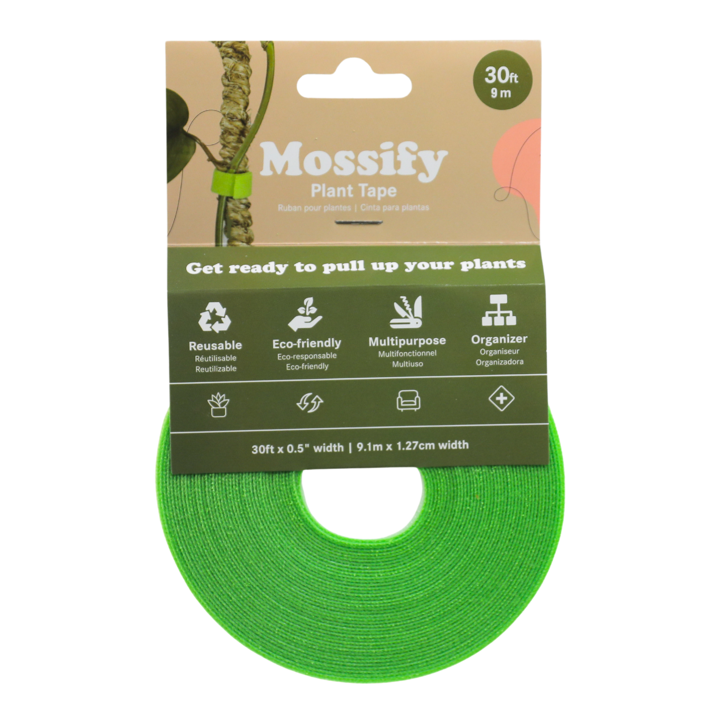 Mossify Plant Tape - Pull Your Plants Up - Reusable Plant Tape
