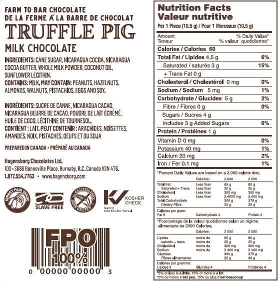 Truffle Pig 47% Cacao Milk Chocolate Piglets