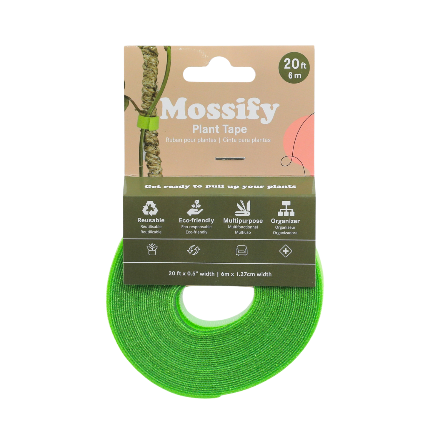 Mossify Plant Tape - Pull Your Plants Up - Reusable Plant Tape