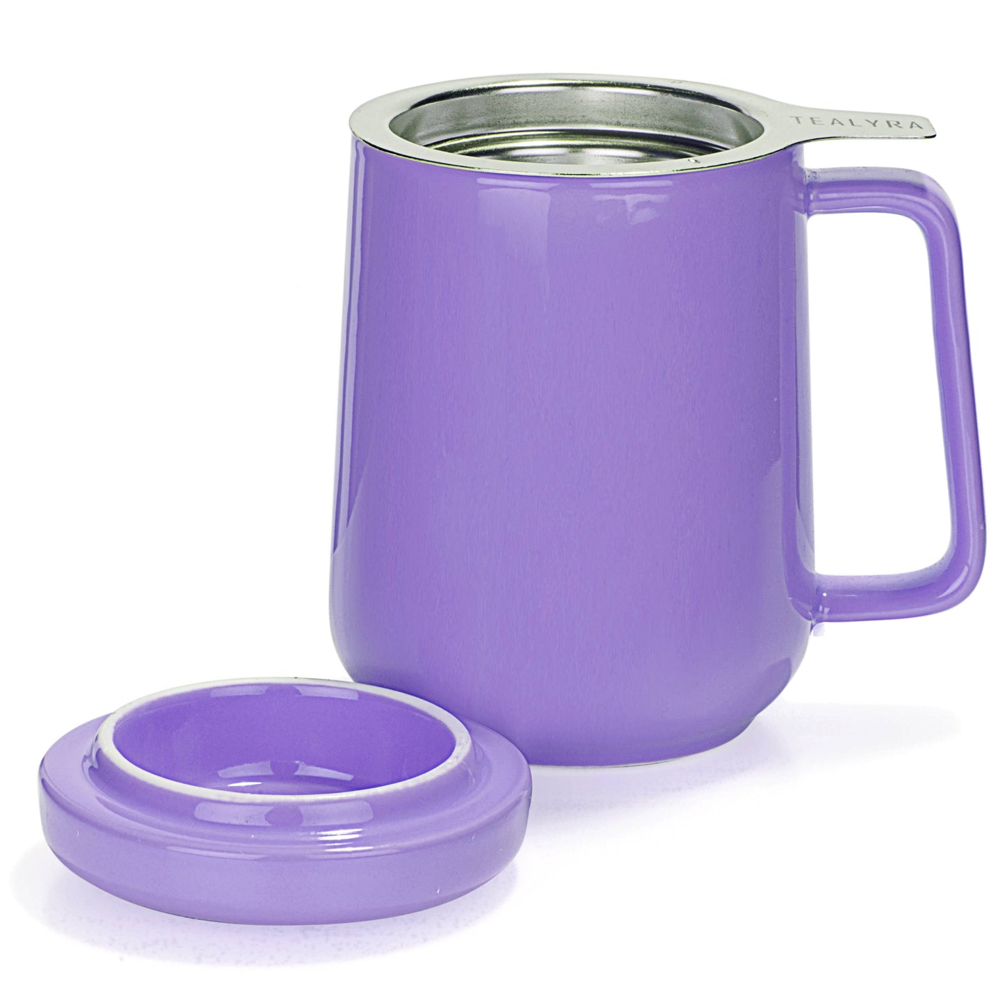 Peak Porcelain Mug With Infuser 19oz, Purple Matte Finish
