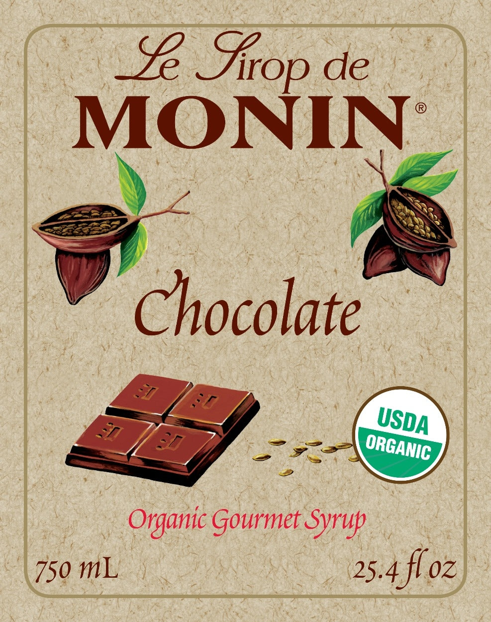 Monin - Organic Chocolate Syrup - 750ml