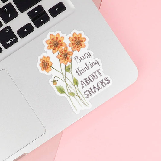 Naughty Florals - Busy Thinking About Snacks - Sticker