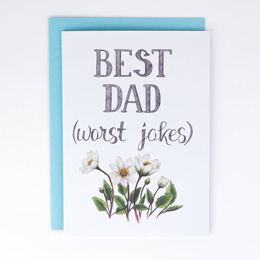 Naughty Florals - Best Dad Worst Jokes - Card