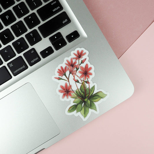 Naughty Florals - Pink Hepatica Flower - Vinyl Sticker