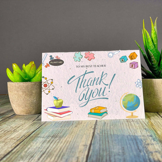 Plantable Greetings - To My Best Teacher, Thank You Plantable Greeting Card