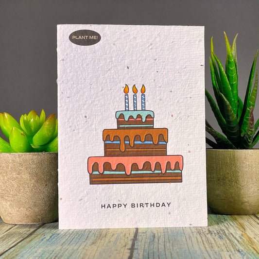 Plantable Greetings - Birthday Cake Plantable Greeting Card