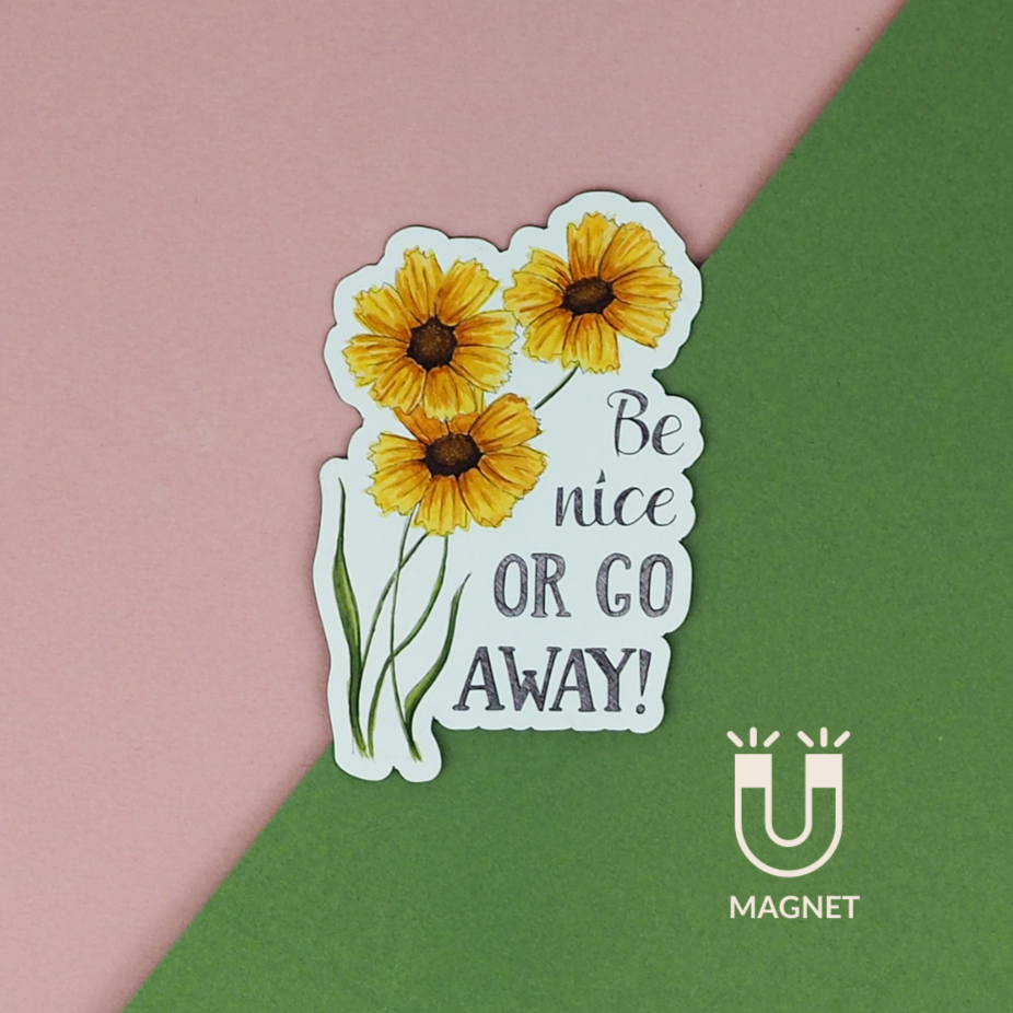 Be Nice or Go Away Magnet