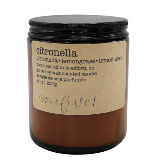 Onefive1 - citronella soy wax candle