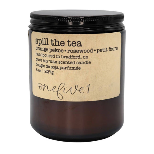 Onefive1 - spill the tea- soy wax candle