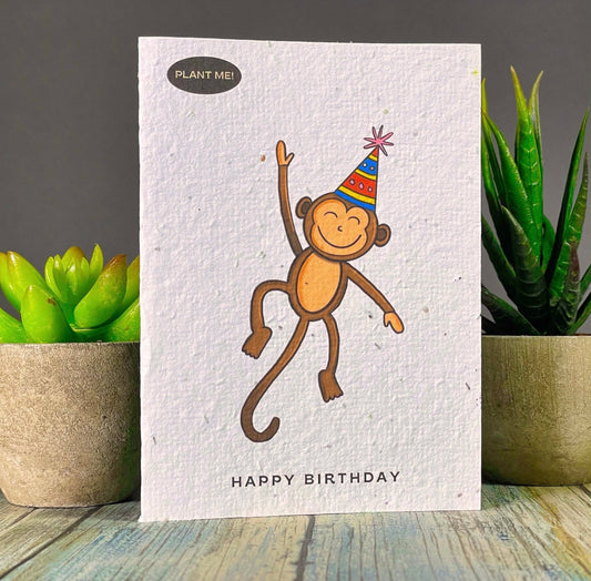 Plantable Greetings - Happy Birthday - Monkey