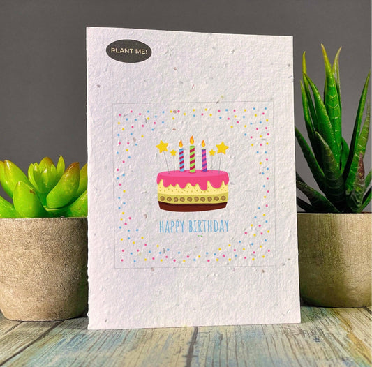 Plantable Greetings - Happy Birthday  - Cake
