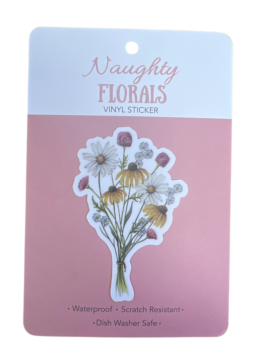 Naughty Florals - Sticker - Floral Bouquet