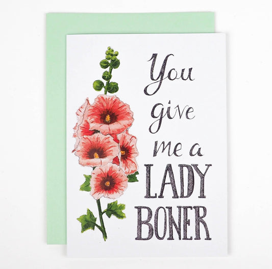 Naughty Florals - Lady Boner - Greeting card